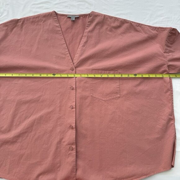 COS Women’s Shirt Oversized Top, Dusty Rose, Cotton Poplin, Minimalist, Size 2 - Picture 7 of 16
